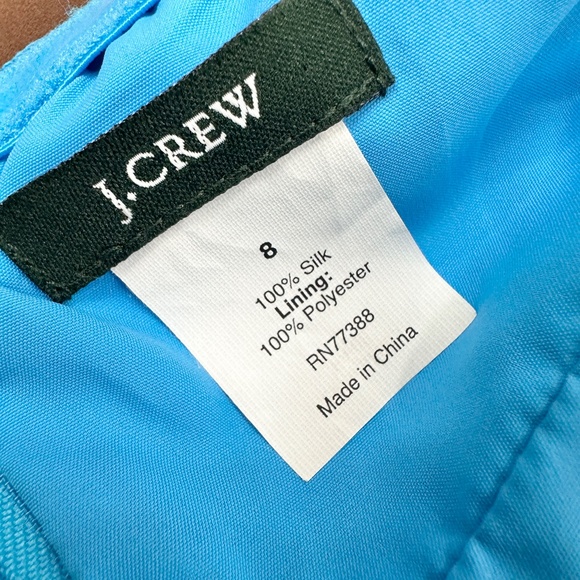 J. Crew Silk Chiffon Dress Size 8 Cocktail Strapless Knee Length Sleeveless. - Picture 10 of 10